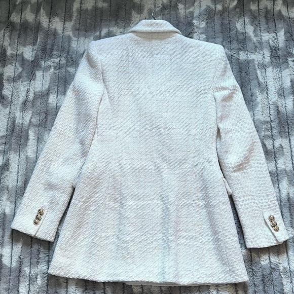 Zara Textured Double-Breasted Blazer Size XS - Picture 4 of 11